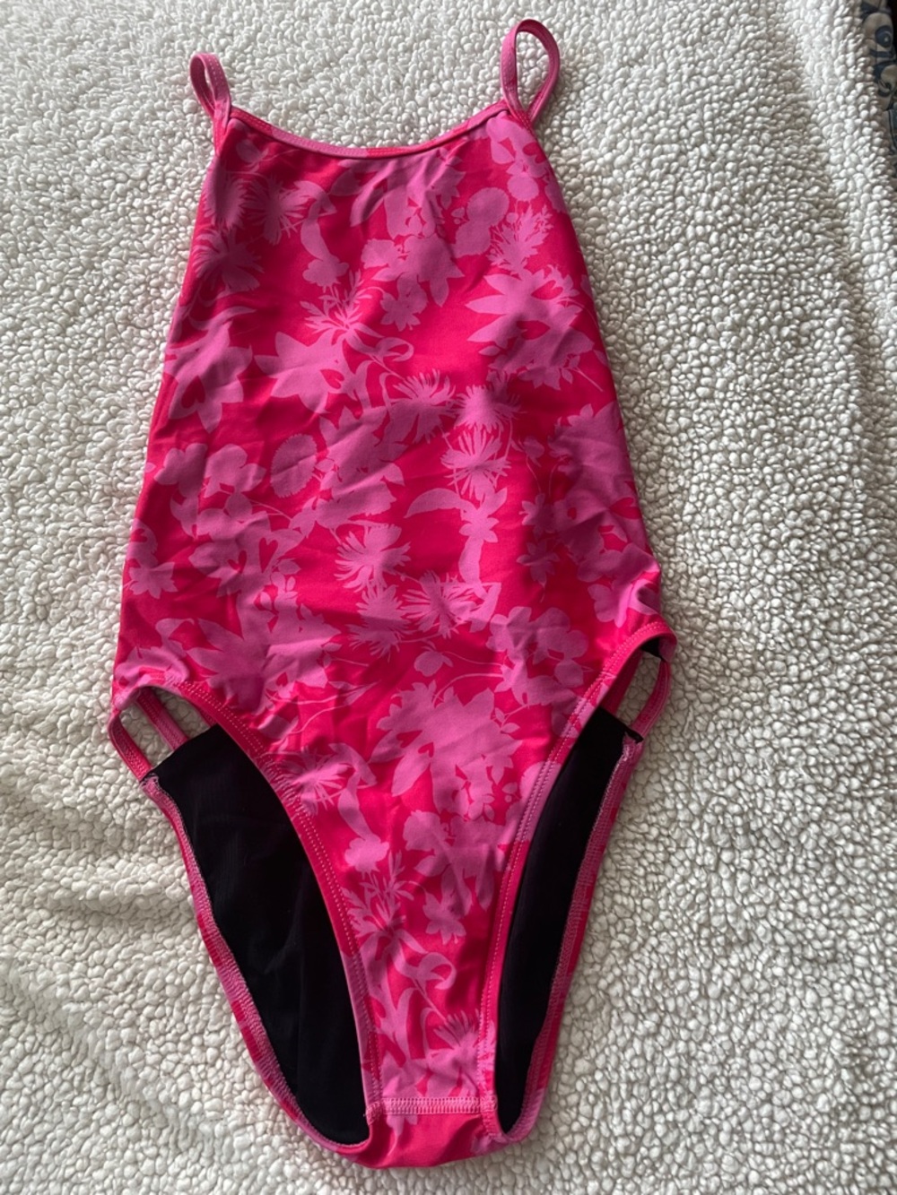 Jolyn  Gavin 2 Hot Pink Floral One-Piece Swimsuit Size 28